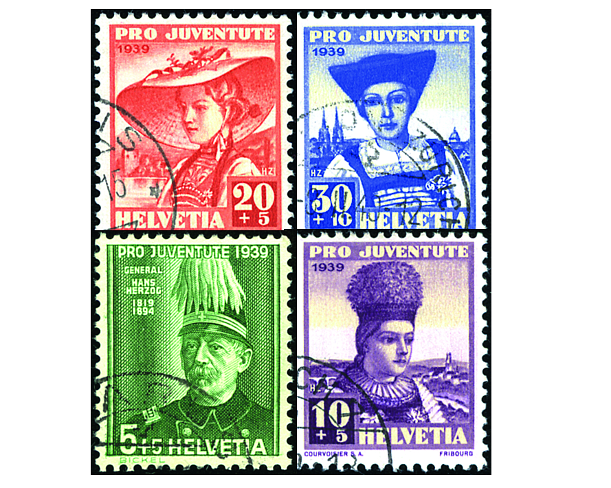 1939, Bildnis General Hans Herzogs und Schweizer Frauentrachten