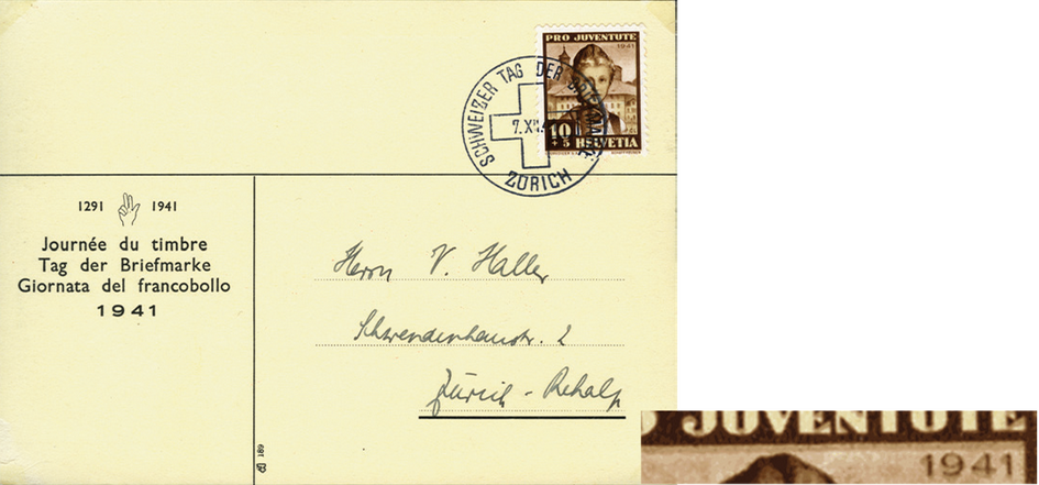 10 Rp. Schaffhauserin, "Verschobener Unterdruck"