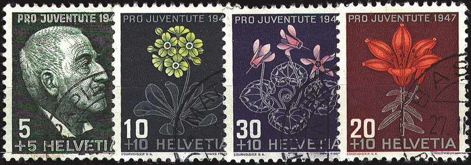 1947, Bildnis Jacob Burckhardts und Alpenblumenbilder