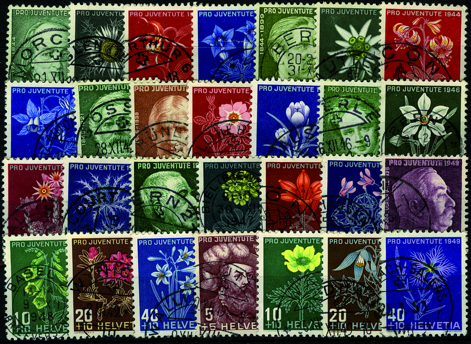 1943-1949, Pro Juventute Komplett-Kollektion