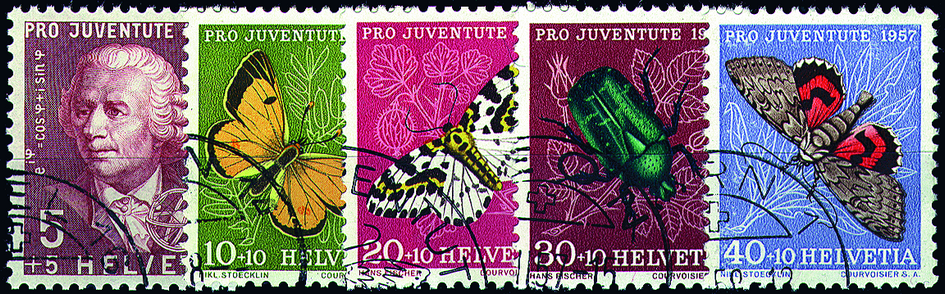 1957, Bildnis Leonhard Eulers und Insektenbilder