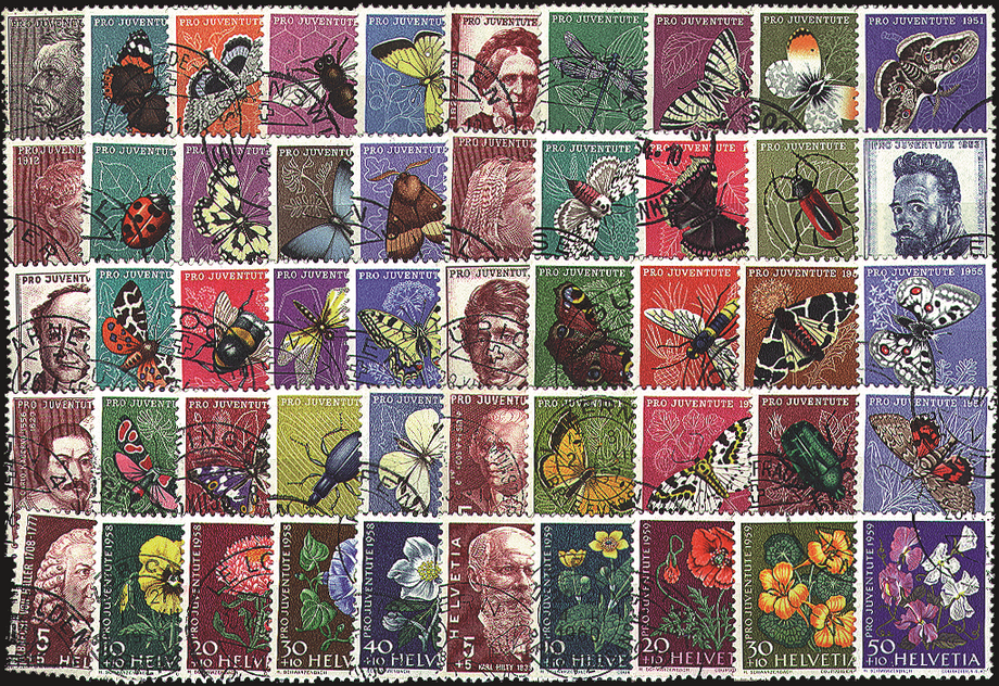 1950-1959, Pro Juventute, Komplett-Kollektion