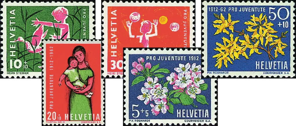 1962, 50 Jahre Pro-Juventute-Marken