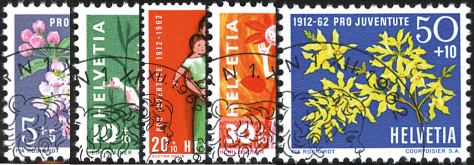 1962, 50 Jahre Pro-Juventute-Marken