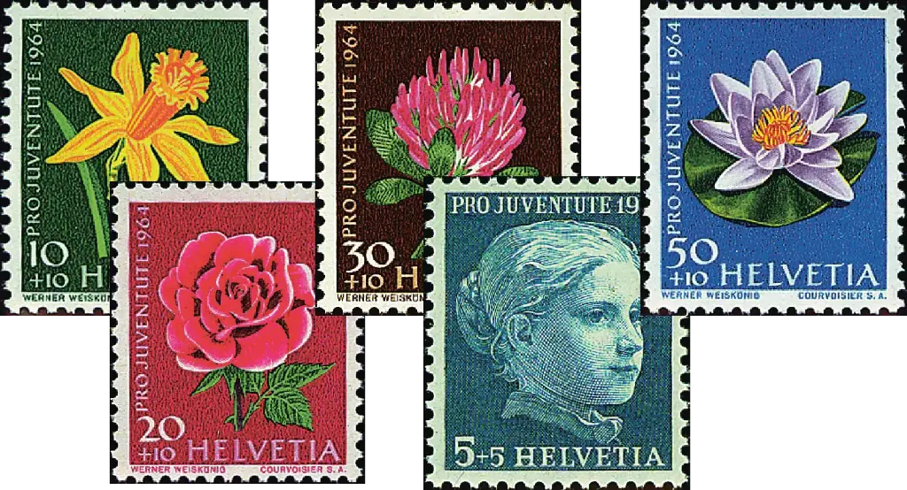 1964, Mädchenbildnis, Wiesen- und Gartenblumen