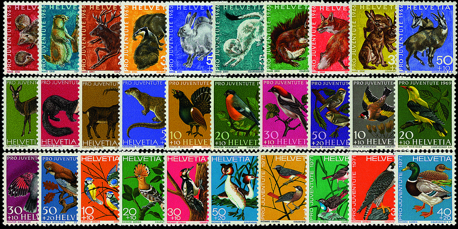 1965-1971, Pro Juventute Komplett-Kollektion