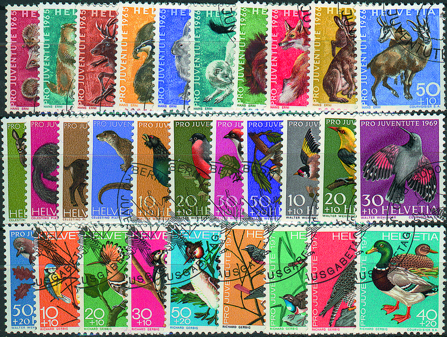 1965-1971, Pro Juventute Komplett-Kollektion