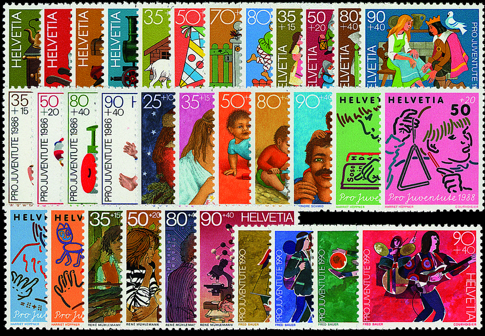 1983-1990, Pro Juventute Komplett-Kollektion