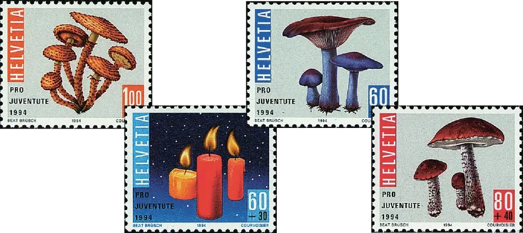 1994, Weihnachtsmarke, Pilze