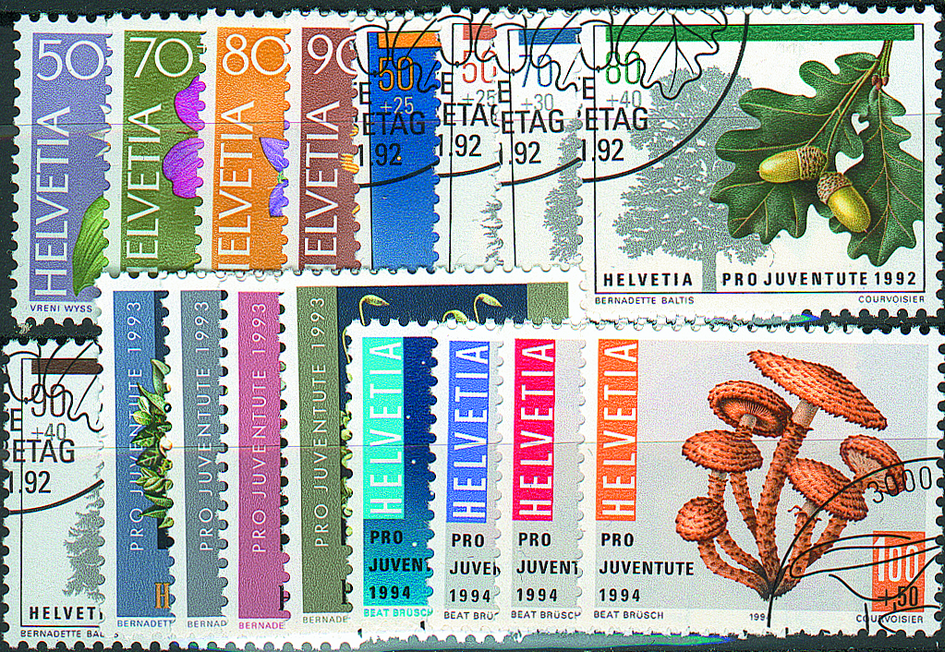1991-1994, Pro Juventute Komplett-Kollektion
