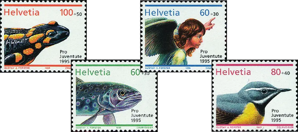 1995, Weihnachtsmarke, Tiere