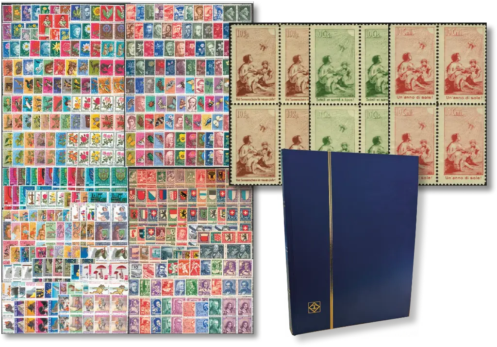 1912-2025, Pro Juventute-Viererblock-Komplettsammlung