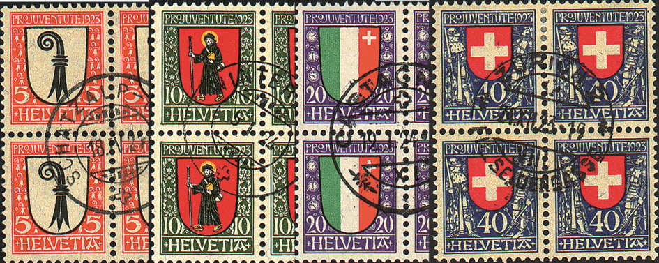 1923, Kantonswappen und Schweizer Wappen