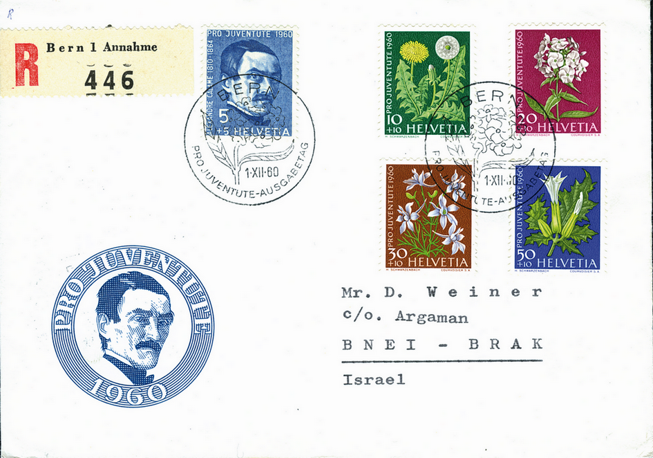 1960, Bildnis Alexandre Calames, Wiesen- und Gartenblumen