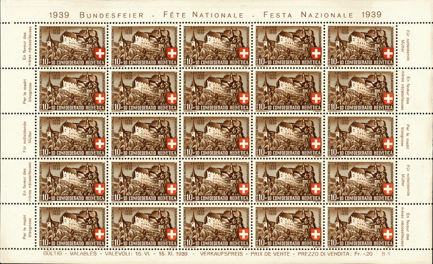 10+10 Rp. braun-grau-rot