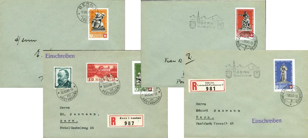 1940, Bundesfeierblock I, Einzelwerte