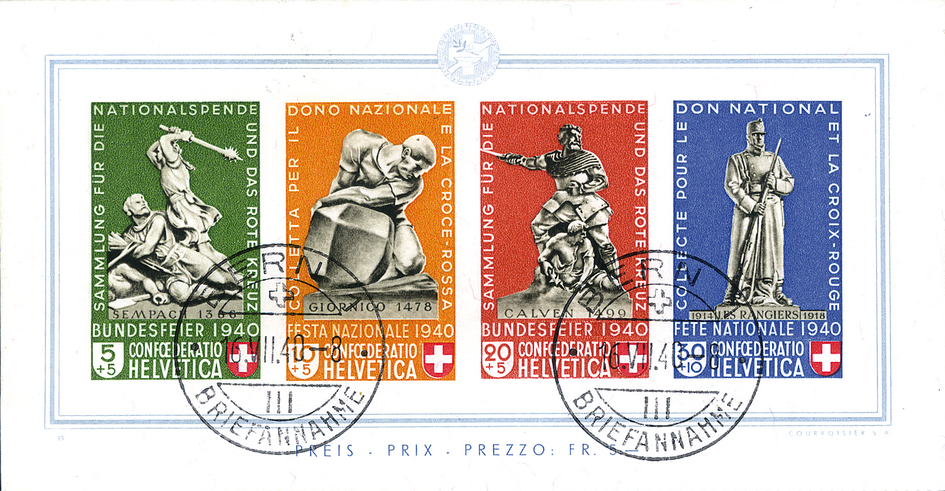 1940, Bundesfeierblock I, ET-Stempel