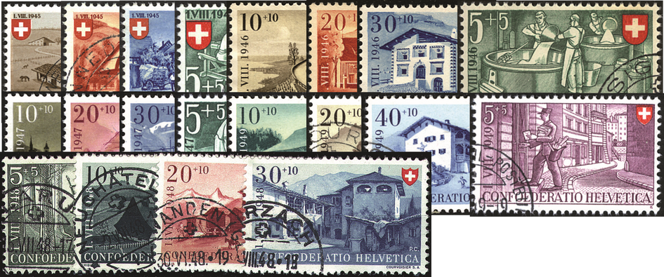 1945-1949, Arbeit Schweizerhaus I-IV Komplett-Kollektion