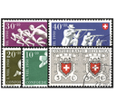 1950, 100 Jahre Eidgenössische Post und Sportdarstellungen