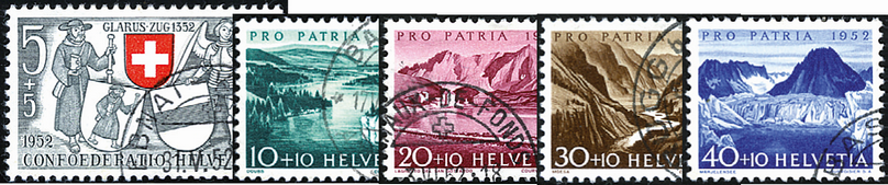1952, Glarus und Zug 600 Jahre in der Eidgenossenschaft, Seen und Wasserläufe