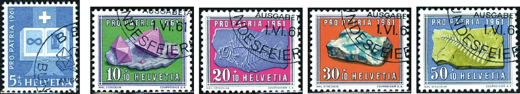 1961, Sinnbild, Mineralien und Versteinerungen