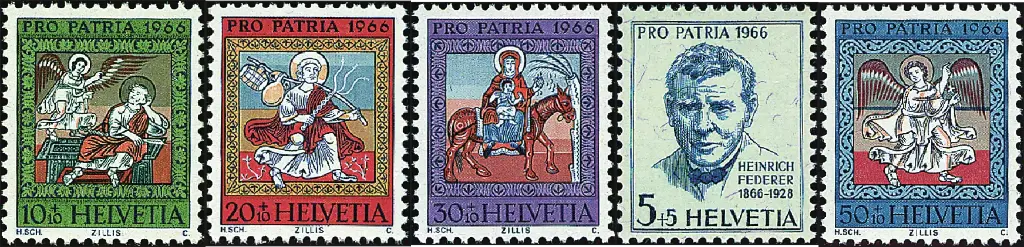 1966, Heinrich Federer, Deckengemälde aus der Kirche St.Martin, Zillis, Graubünden
