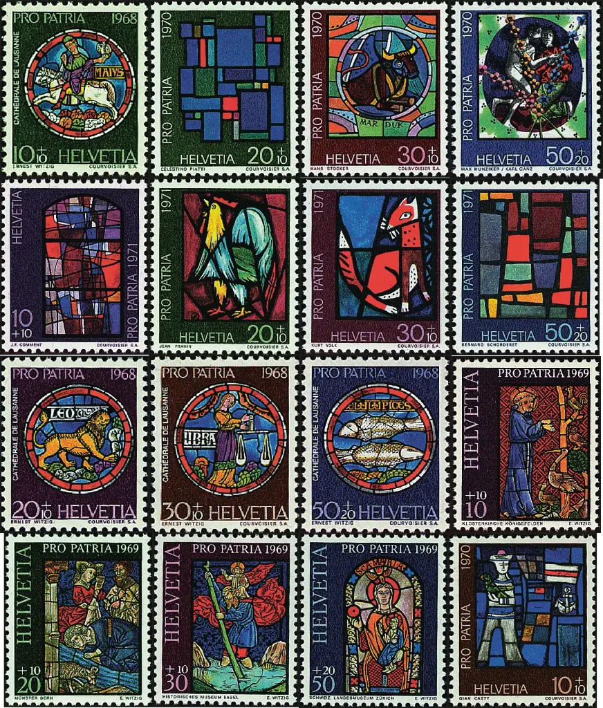 1968-1971, Pro Patria Komplett-Kollektion