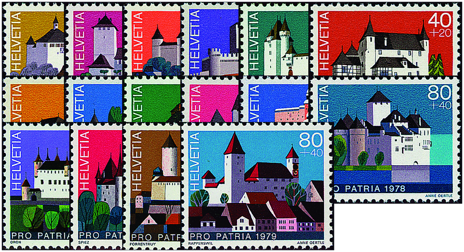 1976-1979, Pro Patria Komplett-Kollektion