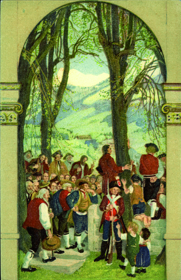 7.5 Rp. Landsgemeinde Nr. 2: Zwei Kinder mit Soldat