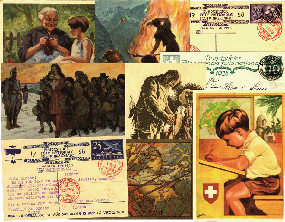 1912, Bundesfeier-Spezialkollektion 10 hochwertige Ausgaben