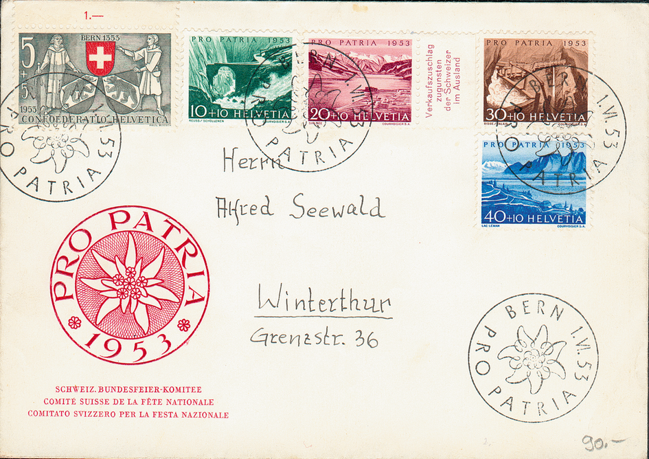 1953, Bern 600 Jahre in der Eidgenossenschaft, Seen und Wasserläufe