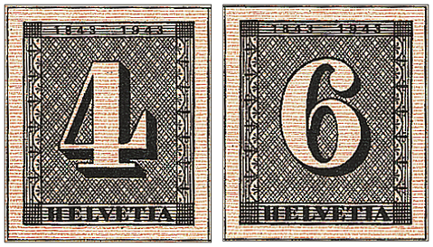 1943, 100 Jahre Schweizerische Postmarken