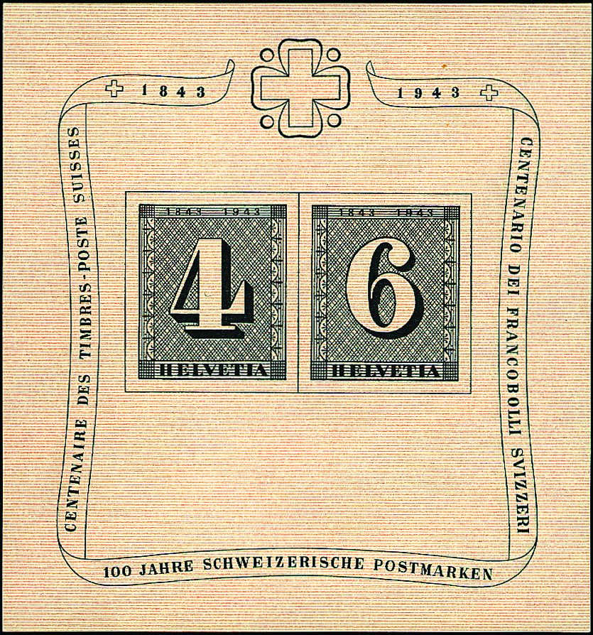 1943, 100 Jahre Schweizerische Postmarken