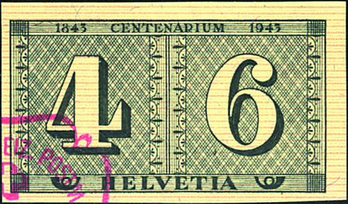1943 Luxusblatt 100 Jahre Schweizerische Postmarken