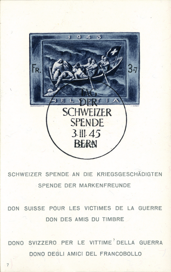 1945, Schweizer Spende an die Kriegsgeschädigten