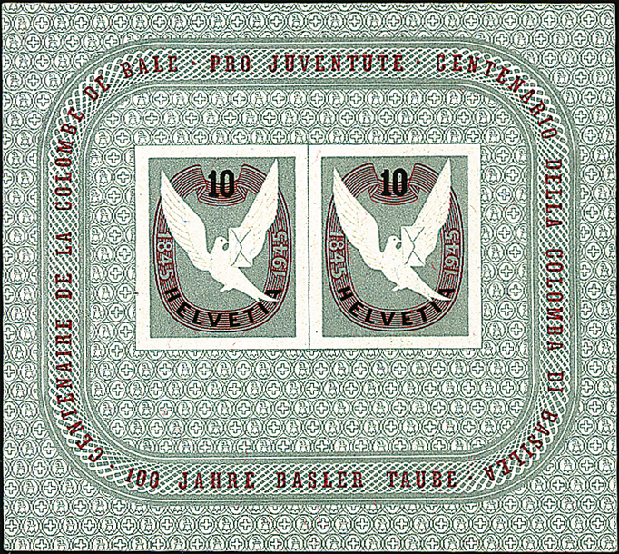 1945, 100 Jahre Basler Taube