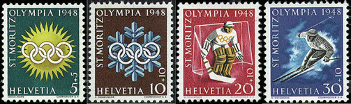 1948, die Olympischen Winterspiele in St. Moritz