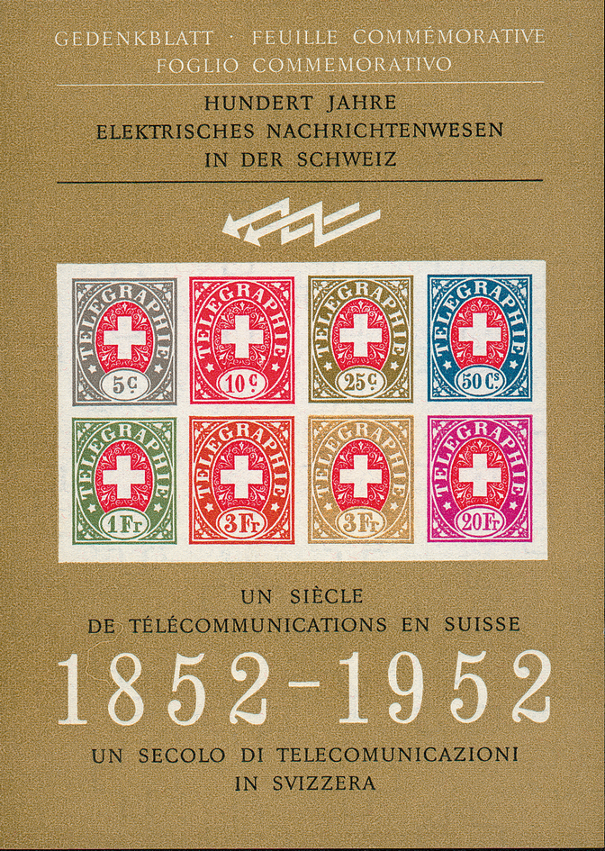 1952, Telegraphen "Hundert Jahre elektrisches Nachrichtenwesen"
