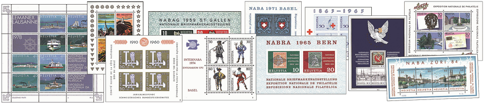 1959-1995 Schweiz Blockausgaben komplett