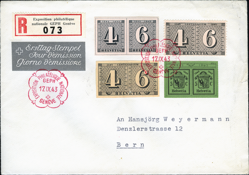 1943, Nationale Briefmarkenausstellung in Genf (GEPH)