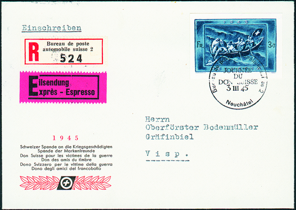 1945, Schweizer Spende an die Kriegsgeschädigten