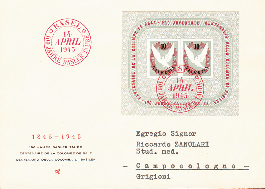 1945, 100 Jahre Basler Taube
