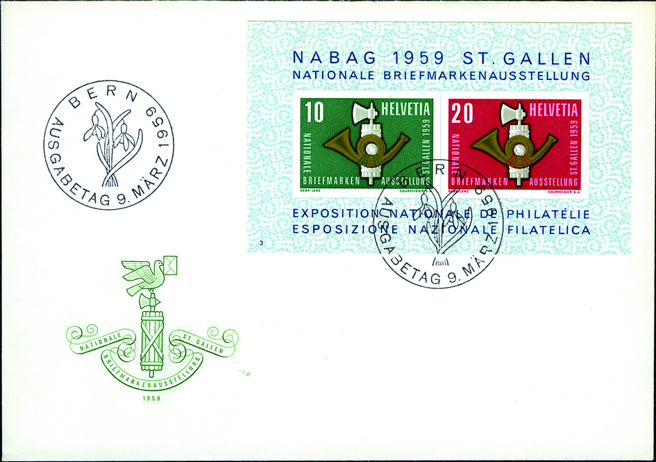 1959, Nationale Briefmarkenausstellung in St. Gallen (NABAG)