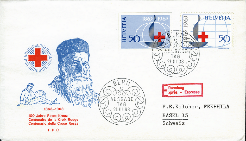 1963, 100 Jahre Rotes Kreuz, 1863-1963
