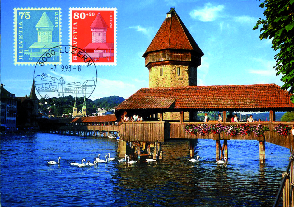 1993, Zugunsten der Kapellbrücke in Luzern