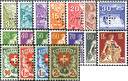 1935-1937, Freimarken mit eingelochtem Kreuz