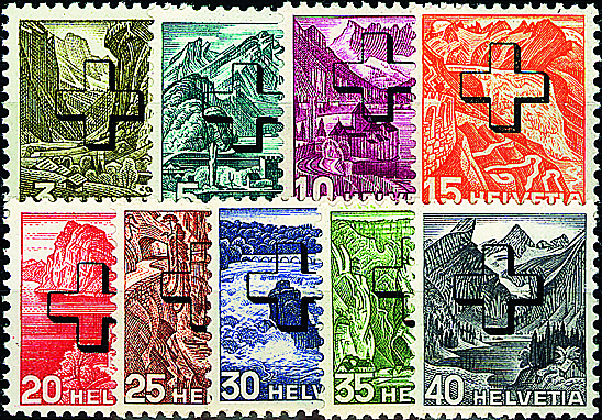 1938, Landschaftsbilder in Stichtiefdruck