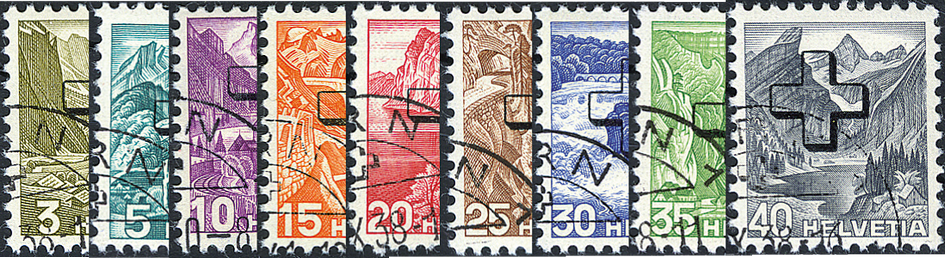 1938, Landschaftsbilder in Stichtiefdruck