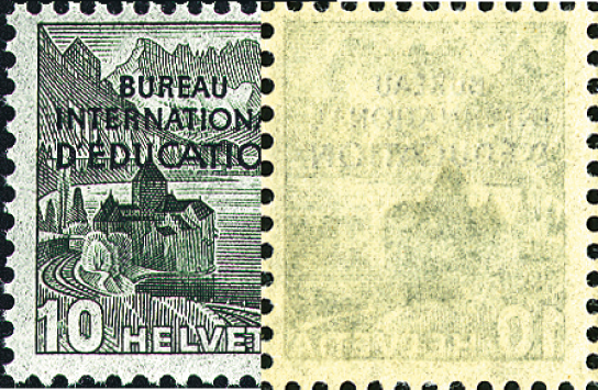 10 Rp. Chillon, gelbgrün, "Transparentes Papier"