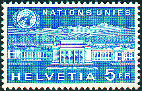 5 Fr. Palais des Nations, blau